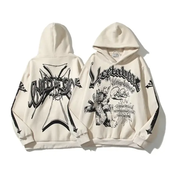 Vertabrae Cream Clolor Hoodie - Image 1