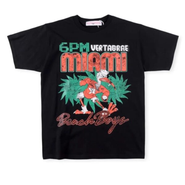 Vertabrae 6 PM Miami T-shirt Black - Image 1
