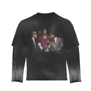 Vertabrae Double Sleve Stalker Shirt Black Color