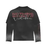 Vertabrae Double Sleve Stalker Shirt Black Color - Image 2